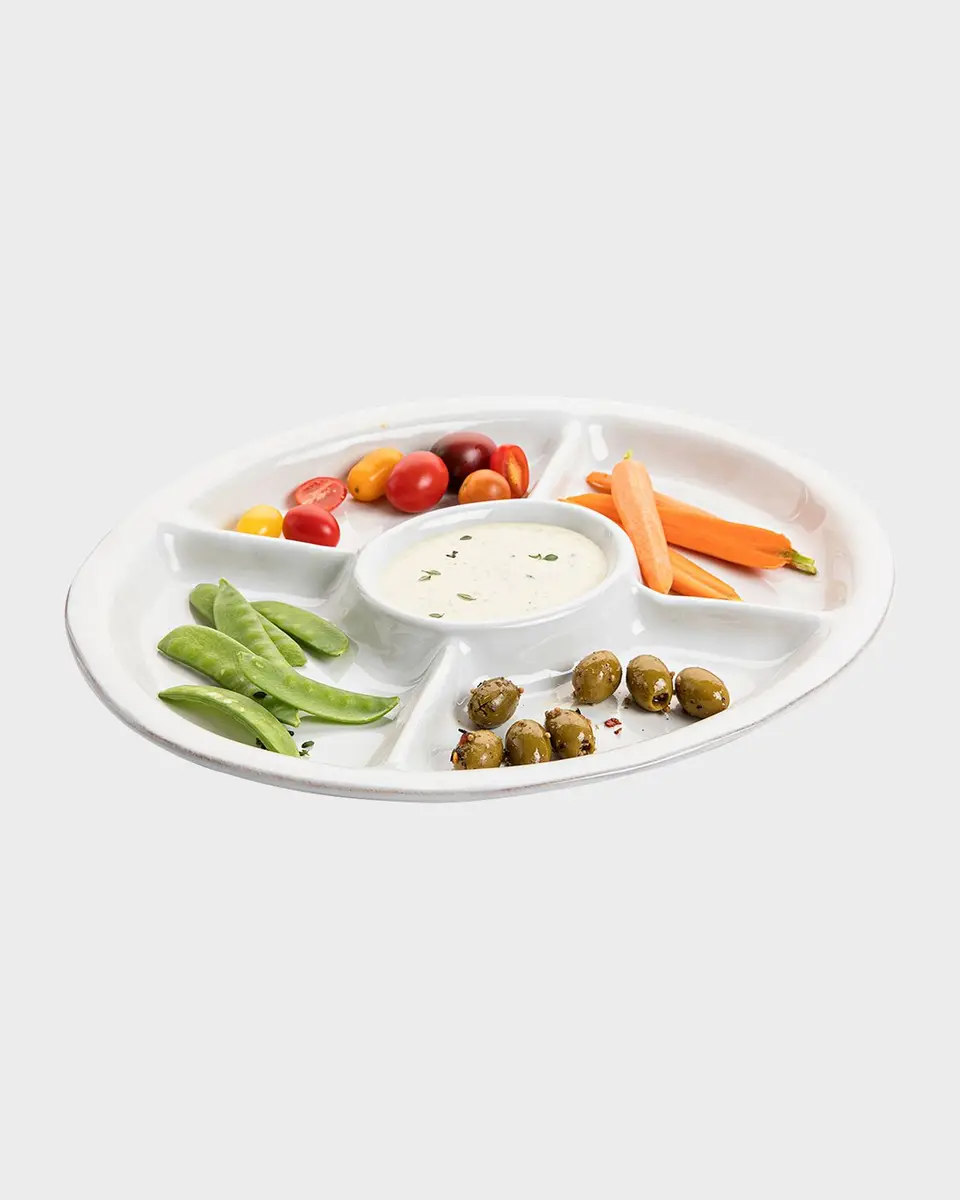 Juliska Puro 15" Crudite Platter - Whitewash | Thumbnail 3