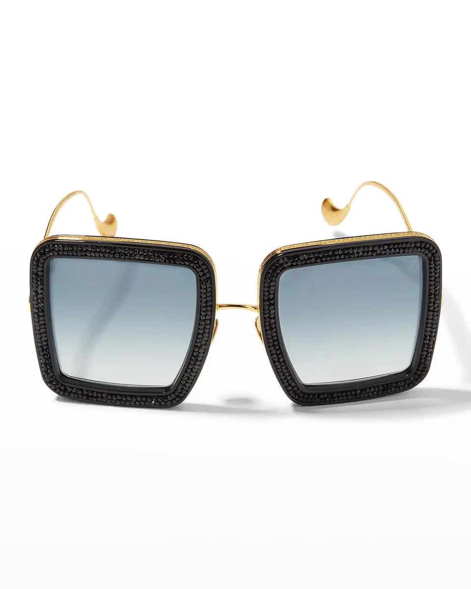 Anna-Karin Karlsson Beaming Sky Swarovski Square Acetate Sunglasses | Thumbnail 3 Anna-Karin Karlsson Beaming Sky Swarovski Square Acetate Sunglasses | Thumbnail 3