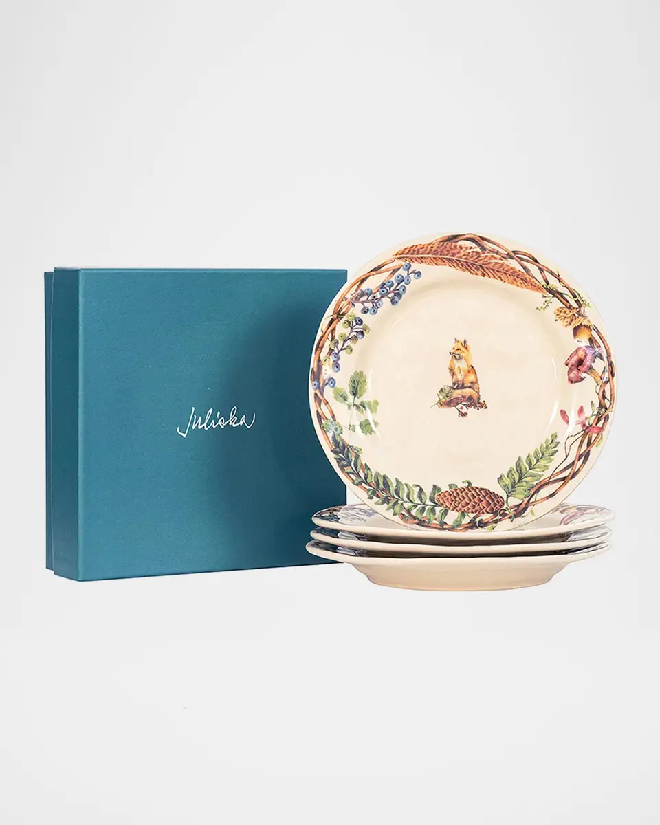 Juliska Forest Walk Cafe Au Lait Dessert/Salad Plates, Set of 4 | Thumbnail 2