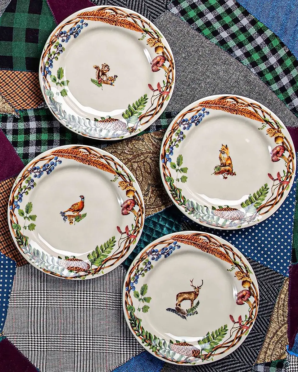 Juliska Forest Walk Cafe Au Lait Dessert/Salad Plates, Set of 4 | Thumbnail 3