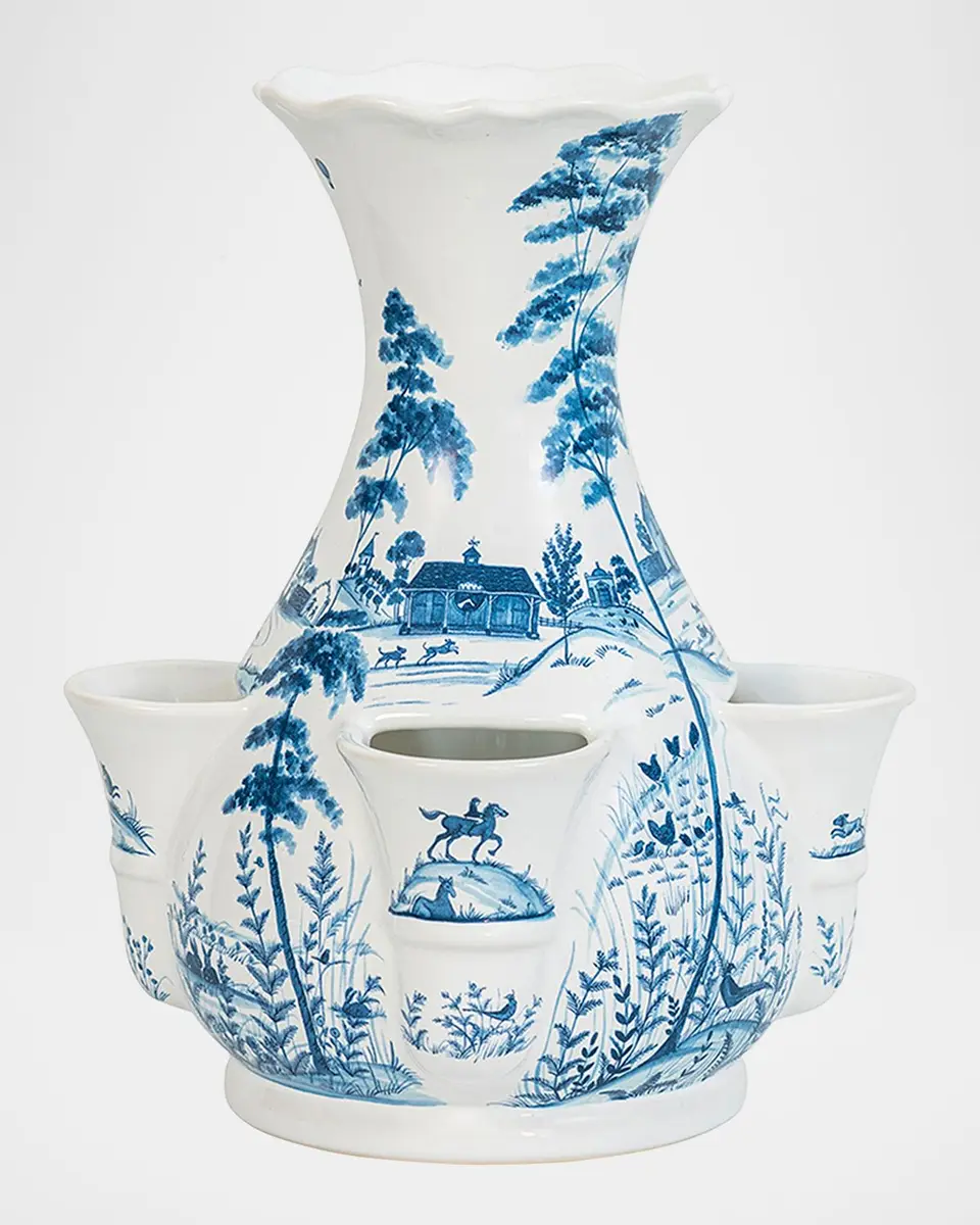 Juliska Country Estate Delft Blue Tulipiere Vase | Thumbnail 3 Juliska Country Estate Delft Blue Tulipiere Vase | Thumbnail 3
