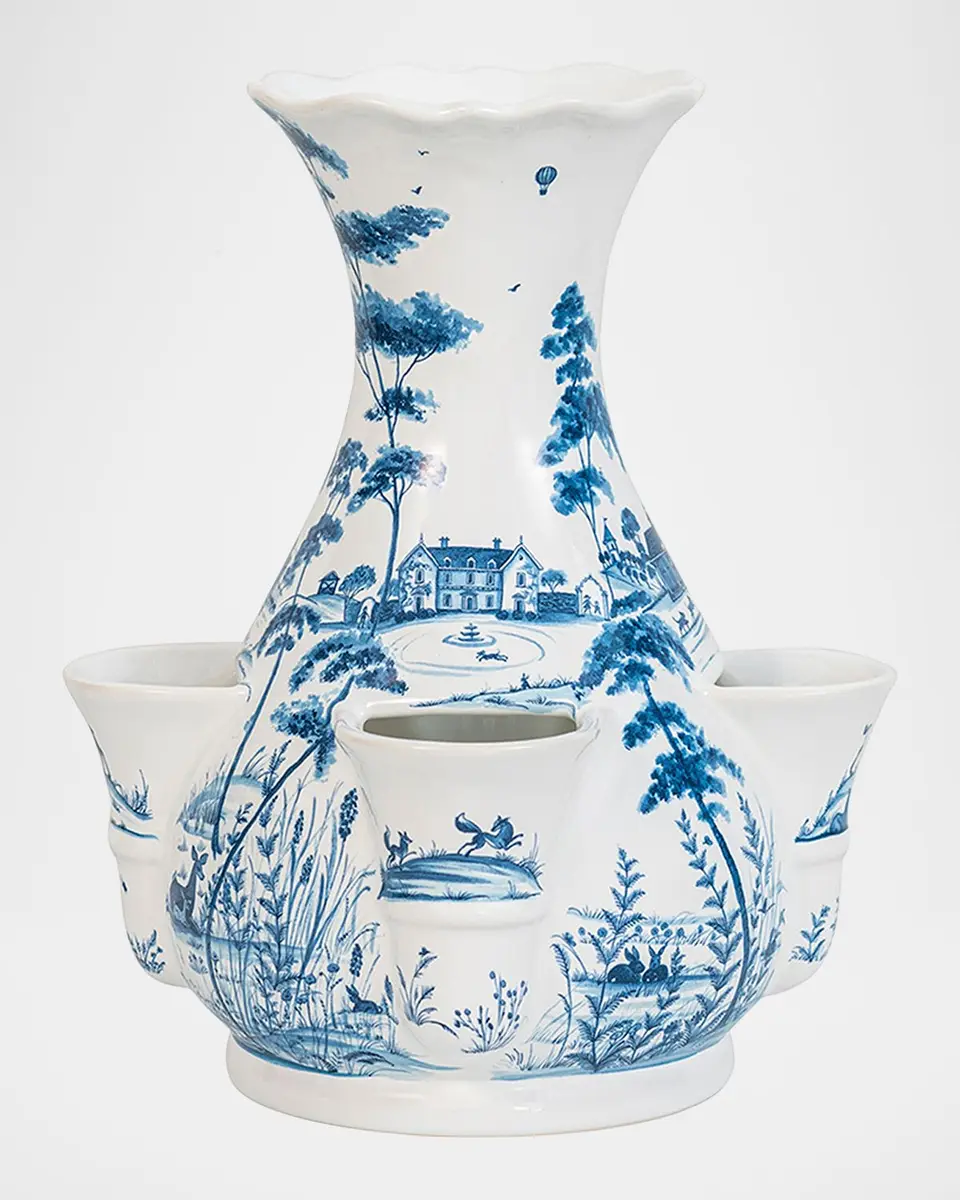 Juliska Country Estate Delft Blue Tulipiere Vase | Thumbnail 4 Juliska Country Estate Delft Blue Tulipiere Vase | Thumbnail 4