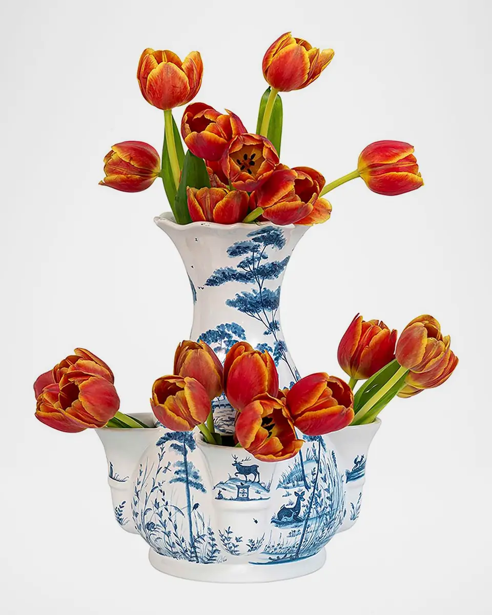 Juliska Country Estate Delft Blue Tulipiere Vase | Thumbnail 6 Juliska Country Estate Delft Blue Tulipiere Vase | Thumbnail 6