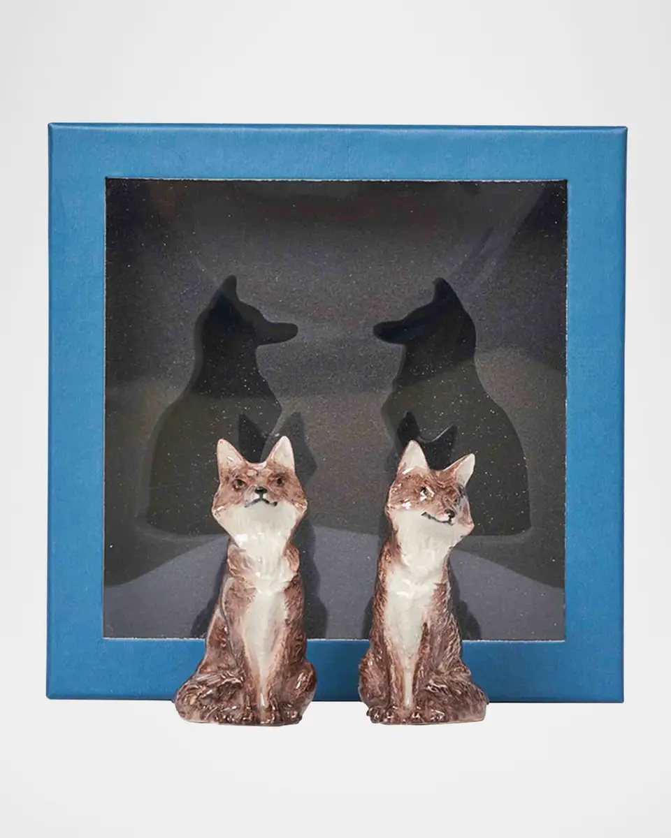 Juliska Clever Creatures Louis and Marie Fox Salt and Pepper Shakers | Thumbnail 2