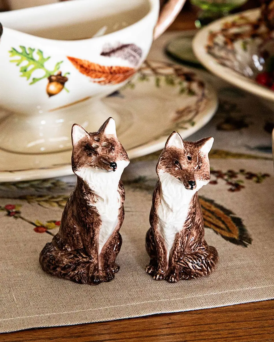 Juliska Clever Creatures Louis and Marie Fox Salt and Pepper Shakers | Thumbnail 4