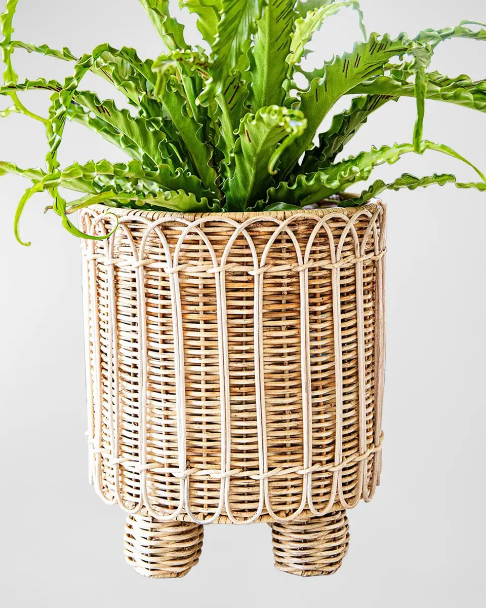 Juliska Provence Rattan 8" Round Planter | Thumbnail 3 Juliska Provence Rattan 8" Round Planter | Thumbnail 3