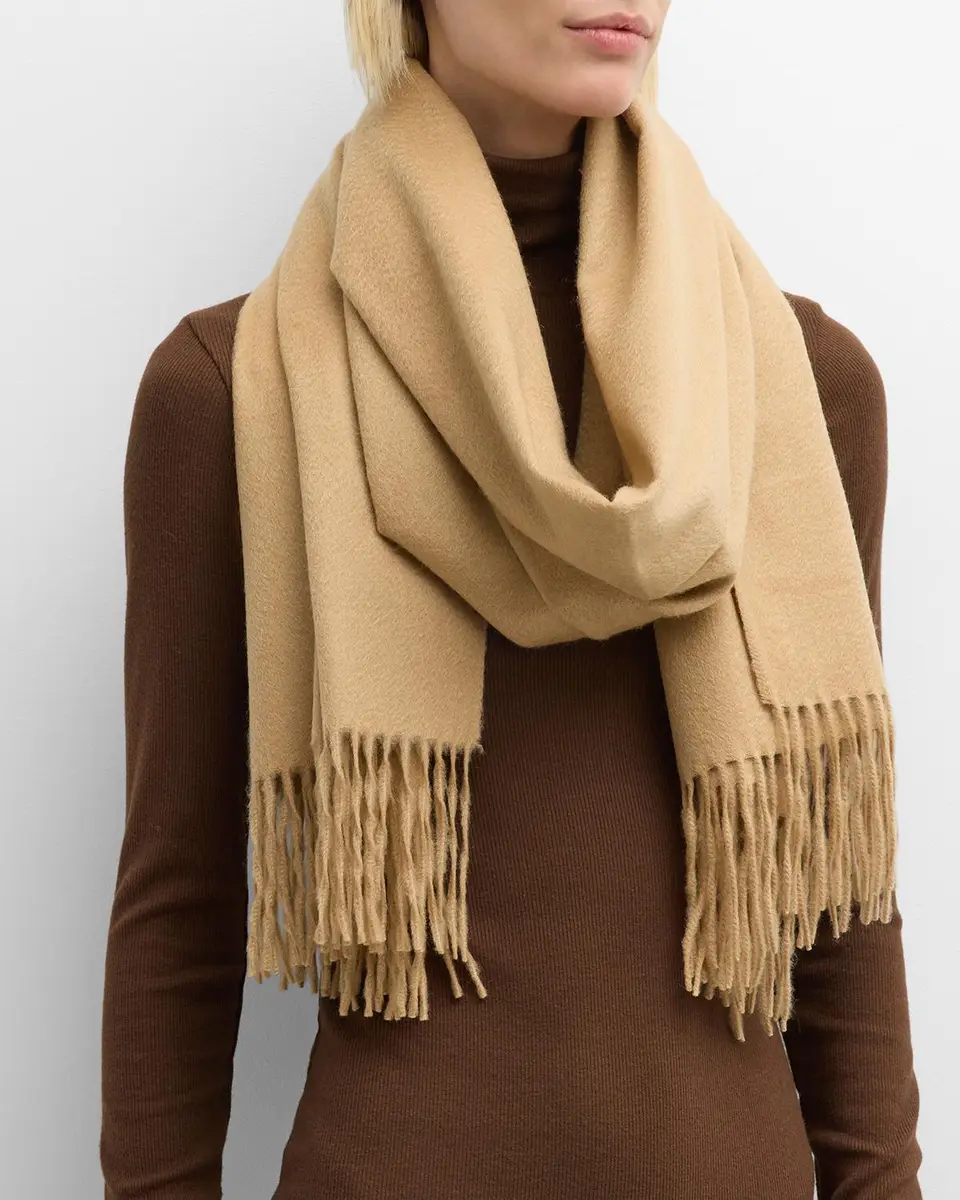 Sofia Cashmere Fringed Cashmere Evening Wrap