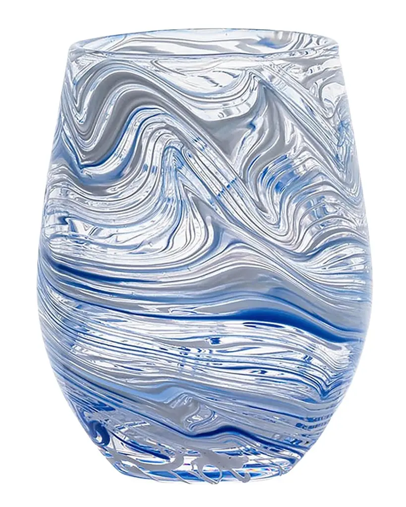 Juliska Puro Marbled Stemless Wine Glass, 15 oz.