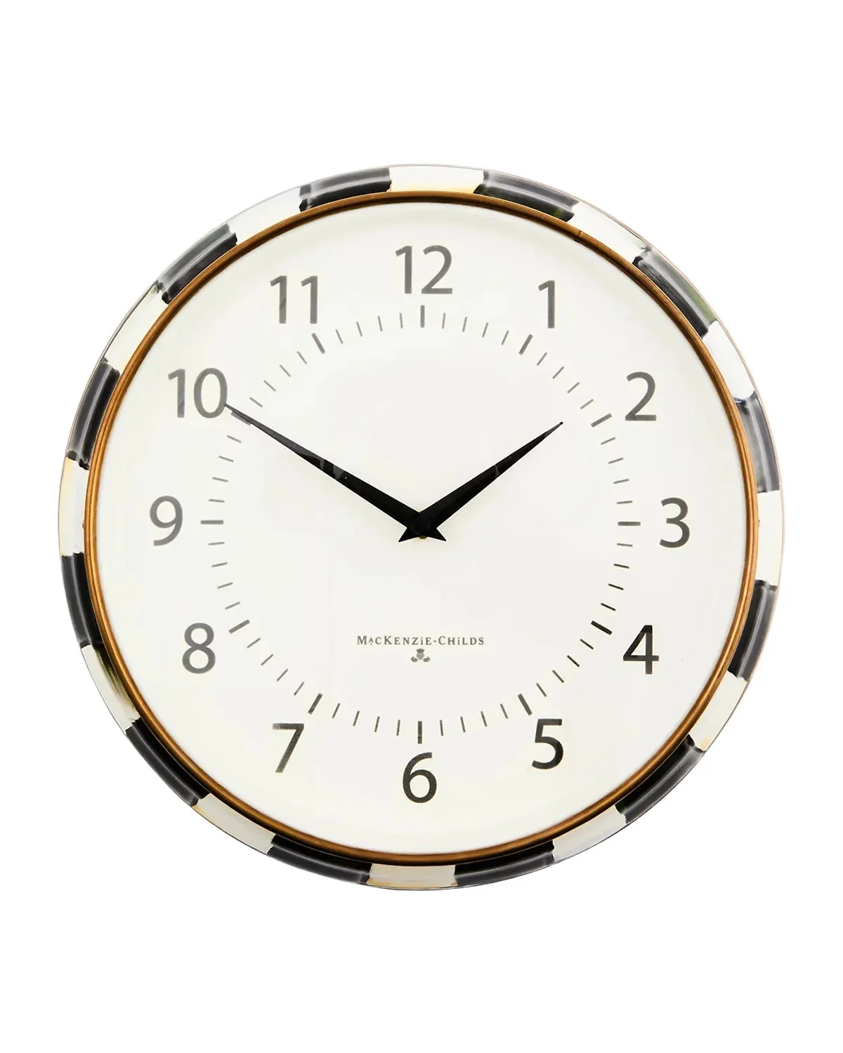MacKenzie-Childs Courtly Check School Wall Clock