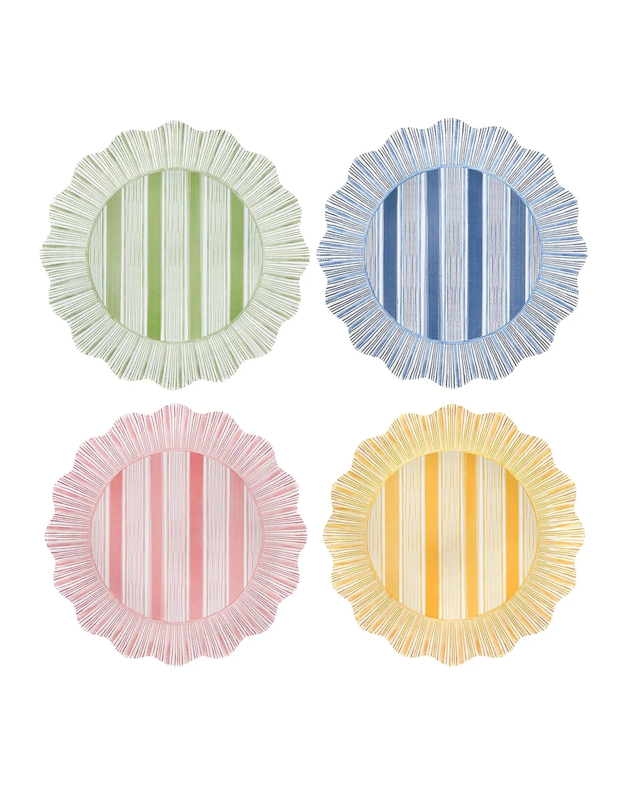 Juliska Cabana Stripe Melamine Assorted Dinner Plates