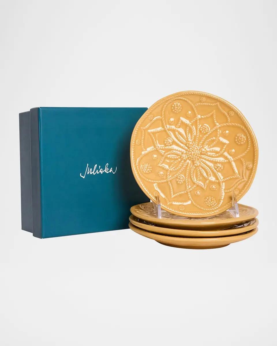 Juliska Jardins Du Monde Assorted Side/Cocktail Plates, Set of 4 | Thumbnail 5