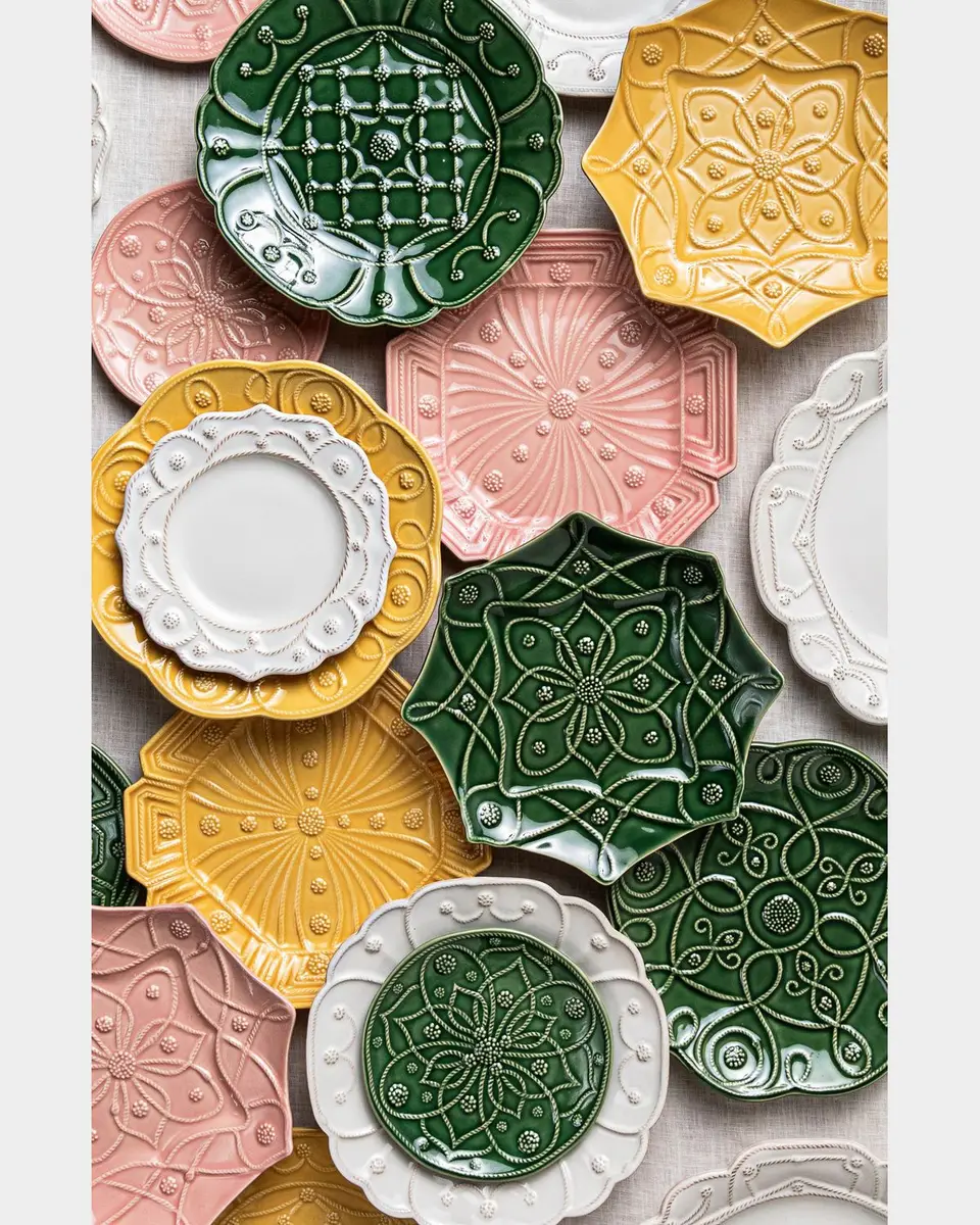 Juliska Jardins Du Monde Assorted Dessert/Salad Plates, Set of 4 | Thumbnail 3