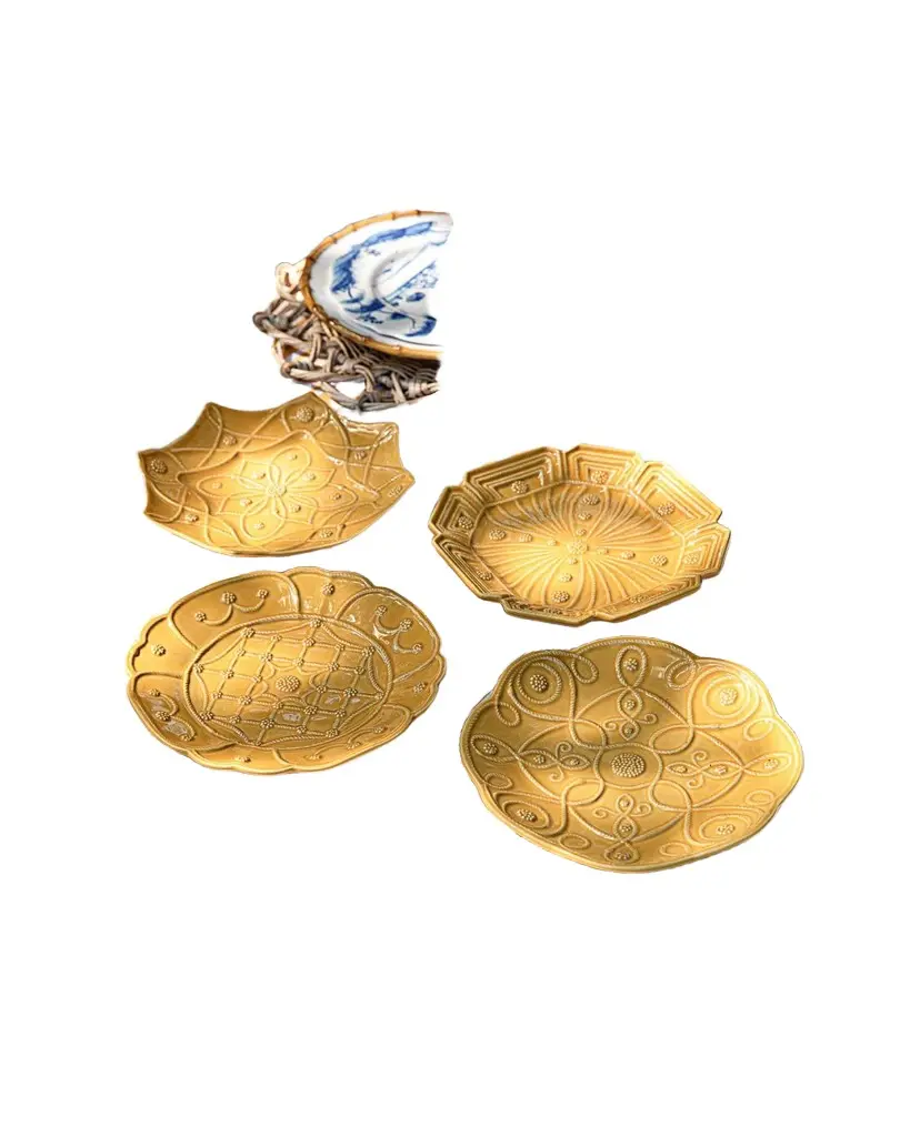 Juliska Jardins Du Monde Assorted Dessert/Salad Plates, Set of 4