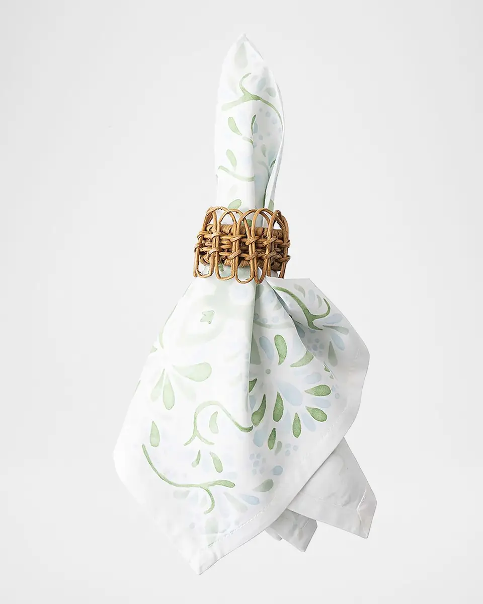 Juliska Provence Rattan Whitewash Napkin Rings, Set of 4 | Thumbnail 2