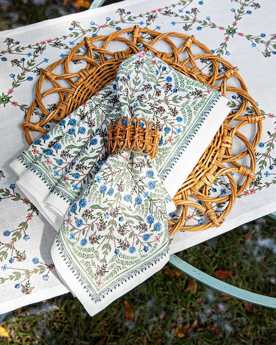 Juliska Provence Rattan Whitewash Napkin Rings, Set of 4 | Thumbnail 3