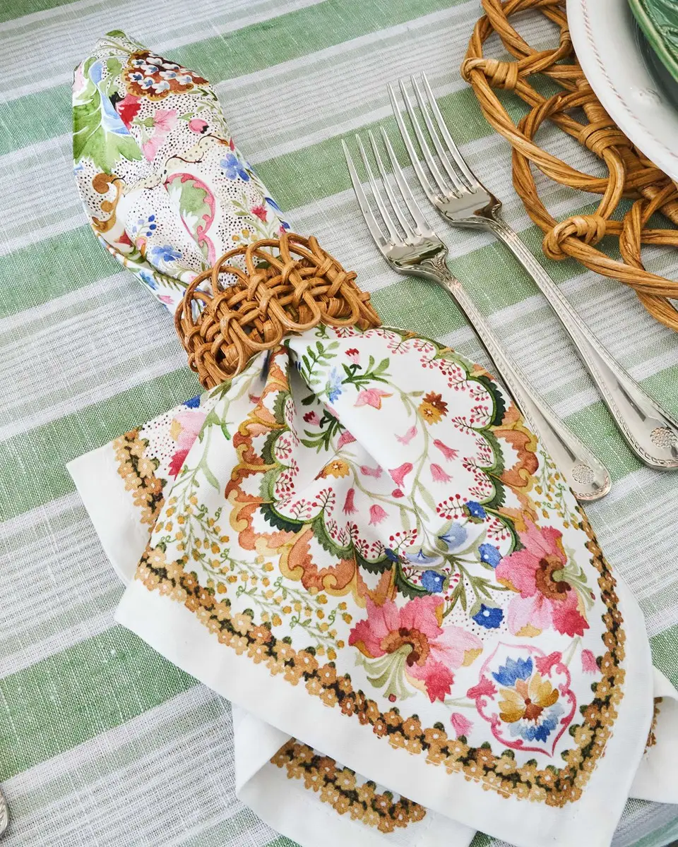 Juliska Provence Rattan Whitewash Napkin Rings, Set of 4 | Thumbnail 4