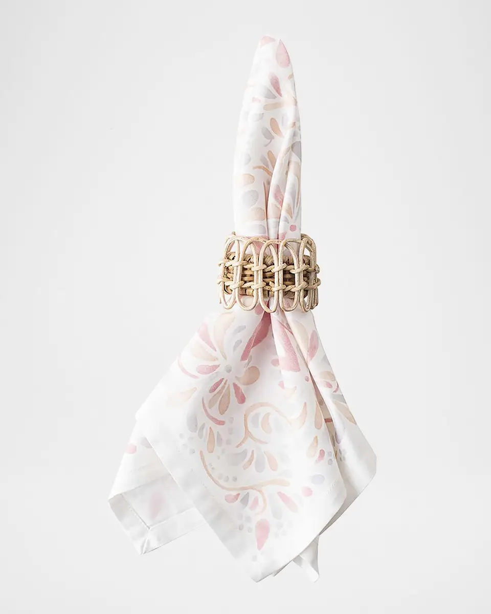 Juliska Provence Rattan Whitewash Napkin Rings, Set of 4 | Thumbnail 3
