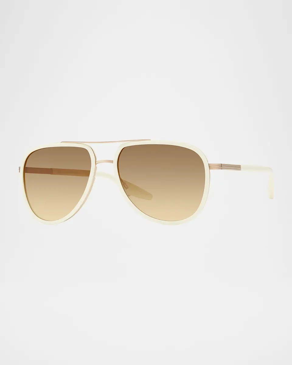 BARTON PERREIRA Cani Titanium Aviator Sunglasses | Thumbnail 3