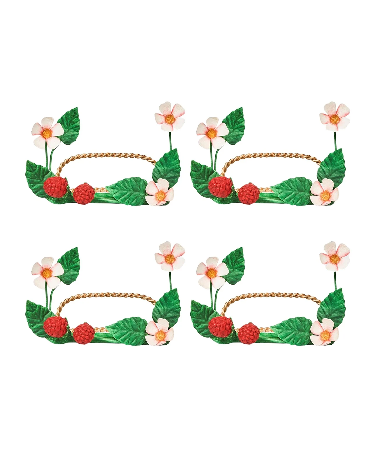 Juliska Meadow Walk Raspberries Place Card Holders, Set of 4
