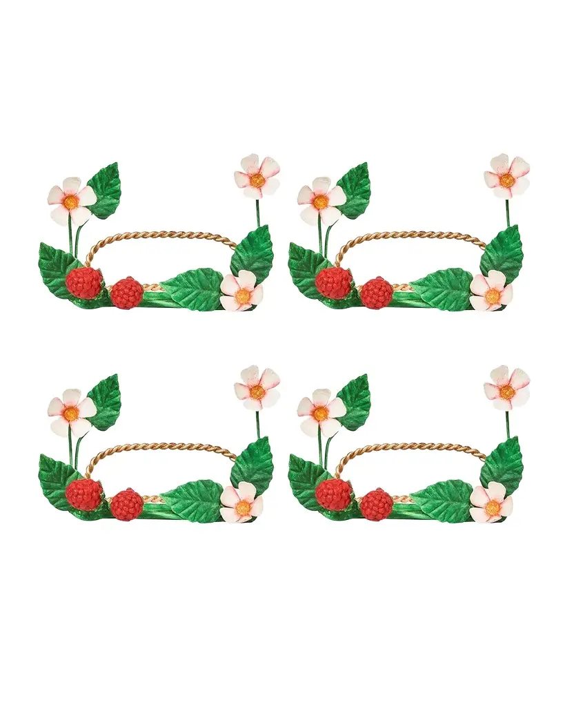 Juliska Meadow Walk Raspberries Place Card Holders, Set of 4