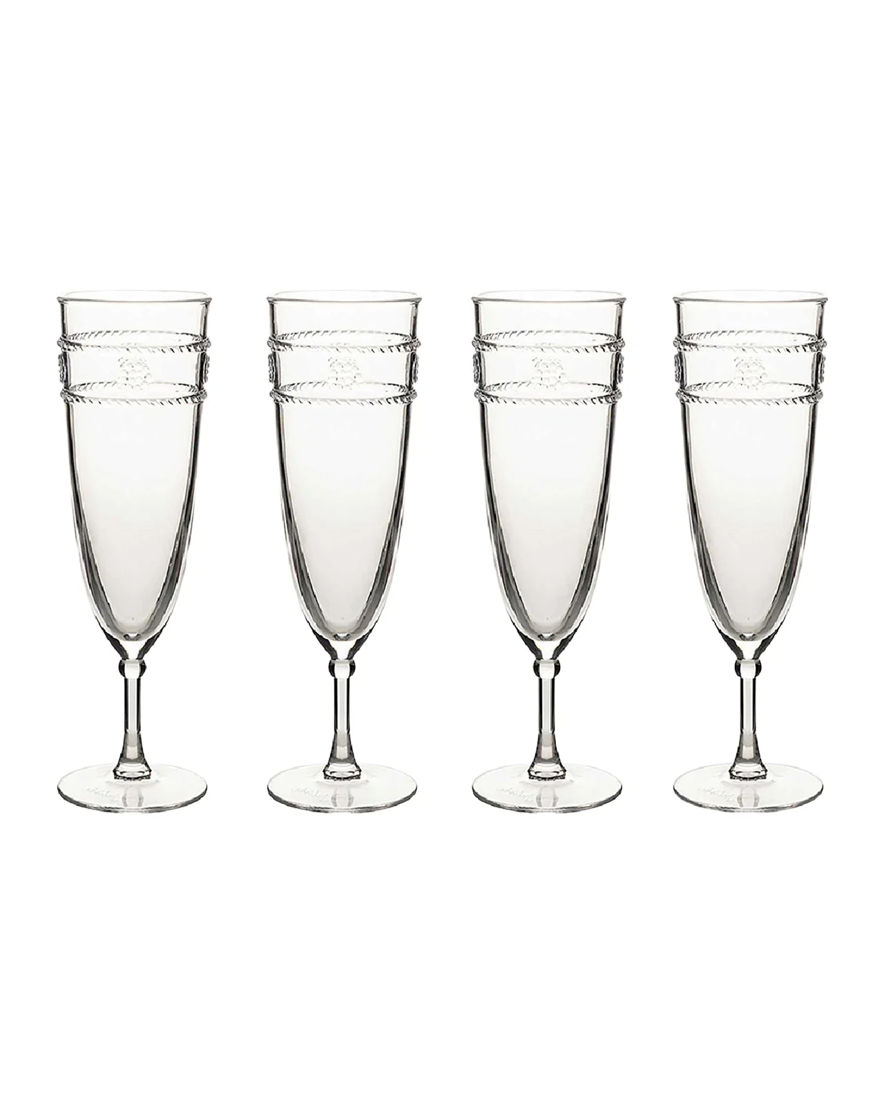 Juliska Isabella Acrylic Flutes, Set of 4