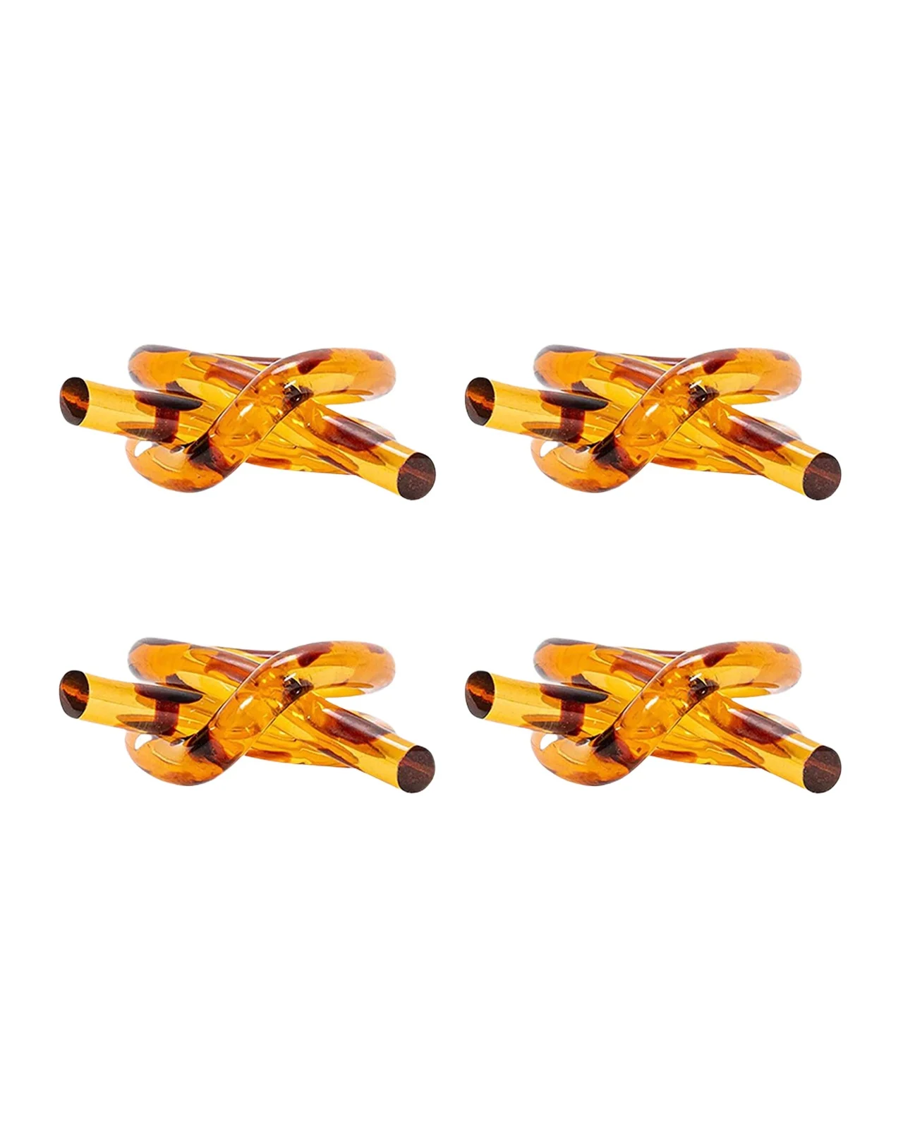 Juliska Tortoise Knot Napkin Rings, Set of 4