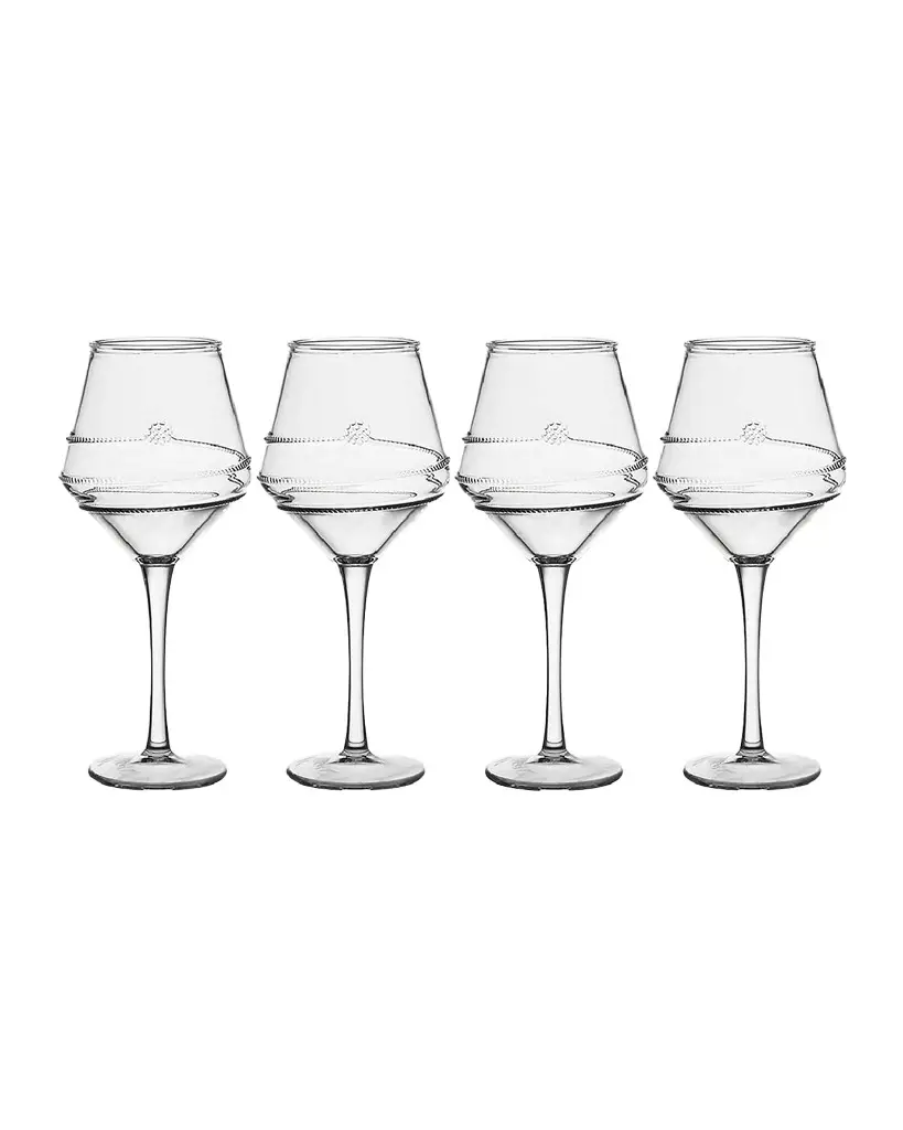 Juliska Amalia Acrylic Wine Glass, Set of 4