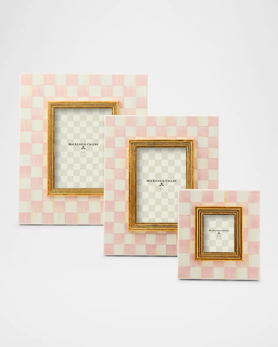 MacKenzie-Childs Rosy Check Picture Frame, 4" x 6" | Thumbnail 2 MacKenzie-Childs Rosy Check Picture Frame, 4" x 6" | Thumbnail 2