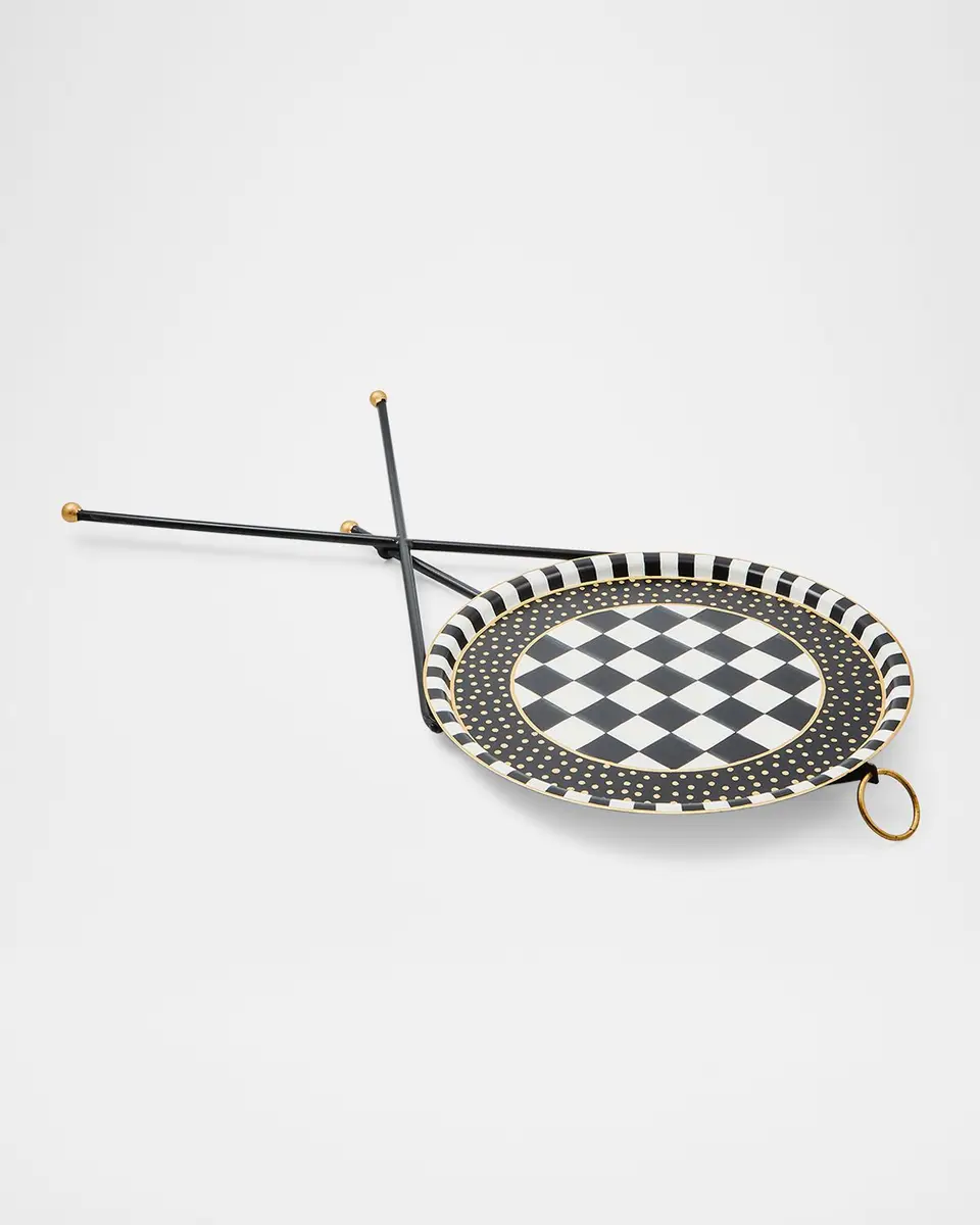 MacKenzie-Childs Tilt Top Black Tripod Table | Thumbnail 2