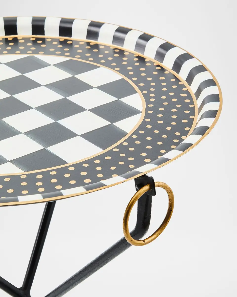 MacKenzie-Childs Tilt Top Black Tripod Table | Thumbnail 3