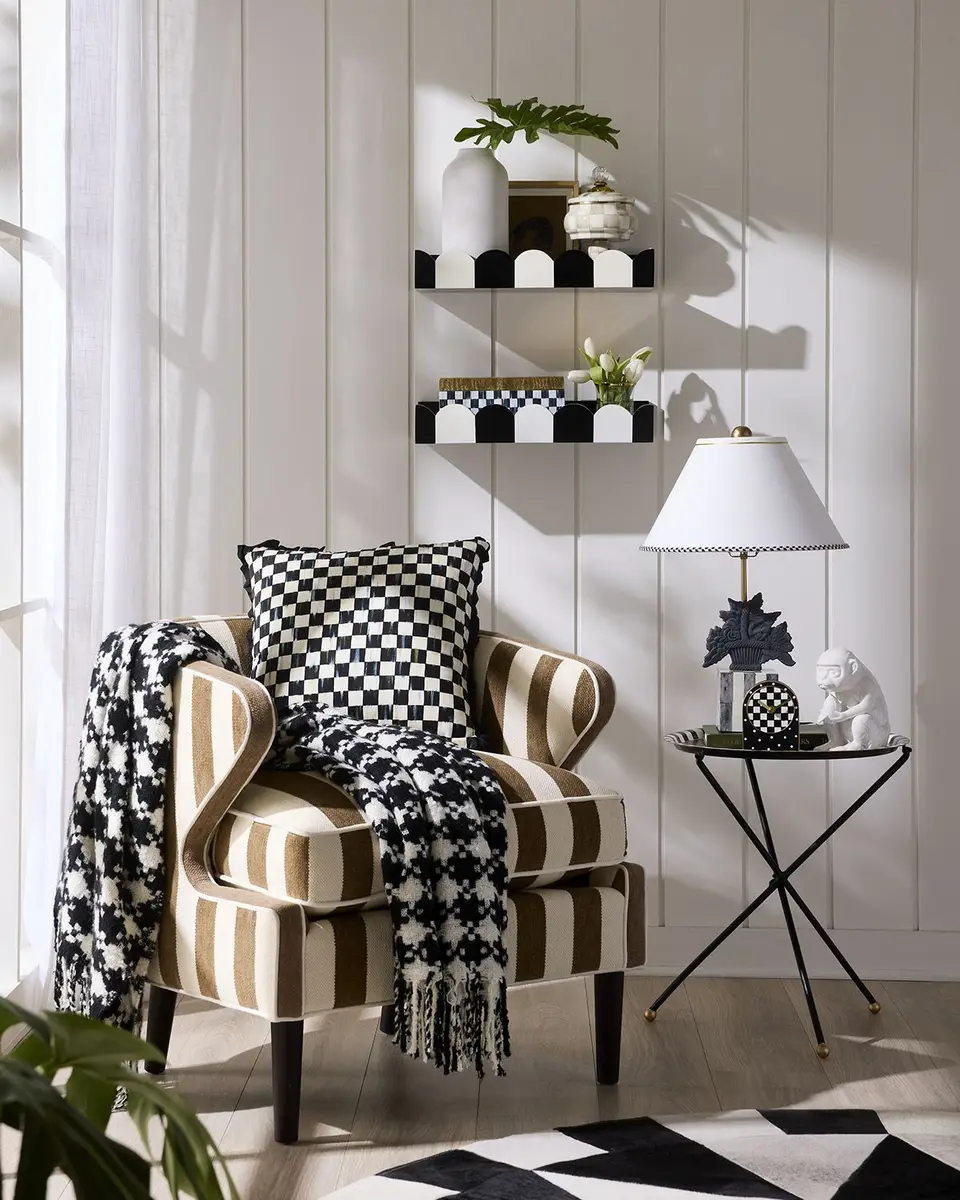 MacKenzie-Childs Tilt Top Black Tripod Table | Thumbnail 4
