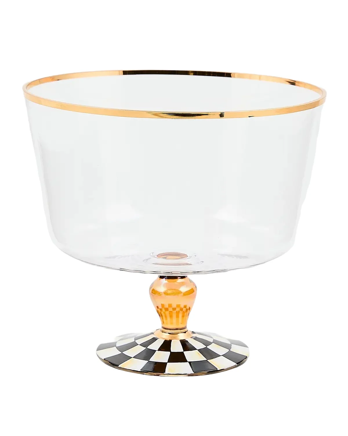MacKenzie-Childs Courtly Check Glass Trifle Bowl, 18 oz.