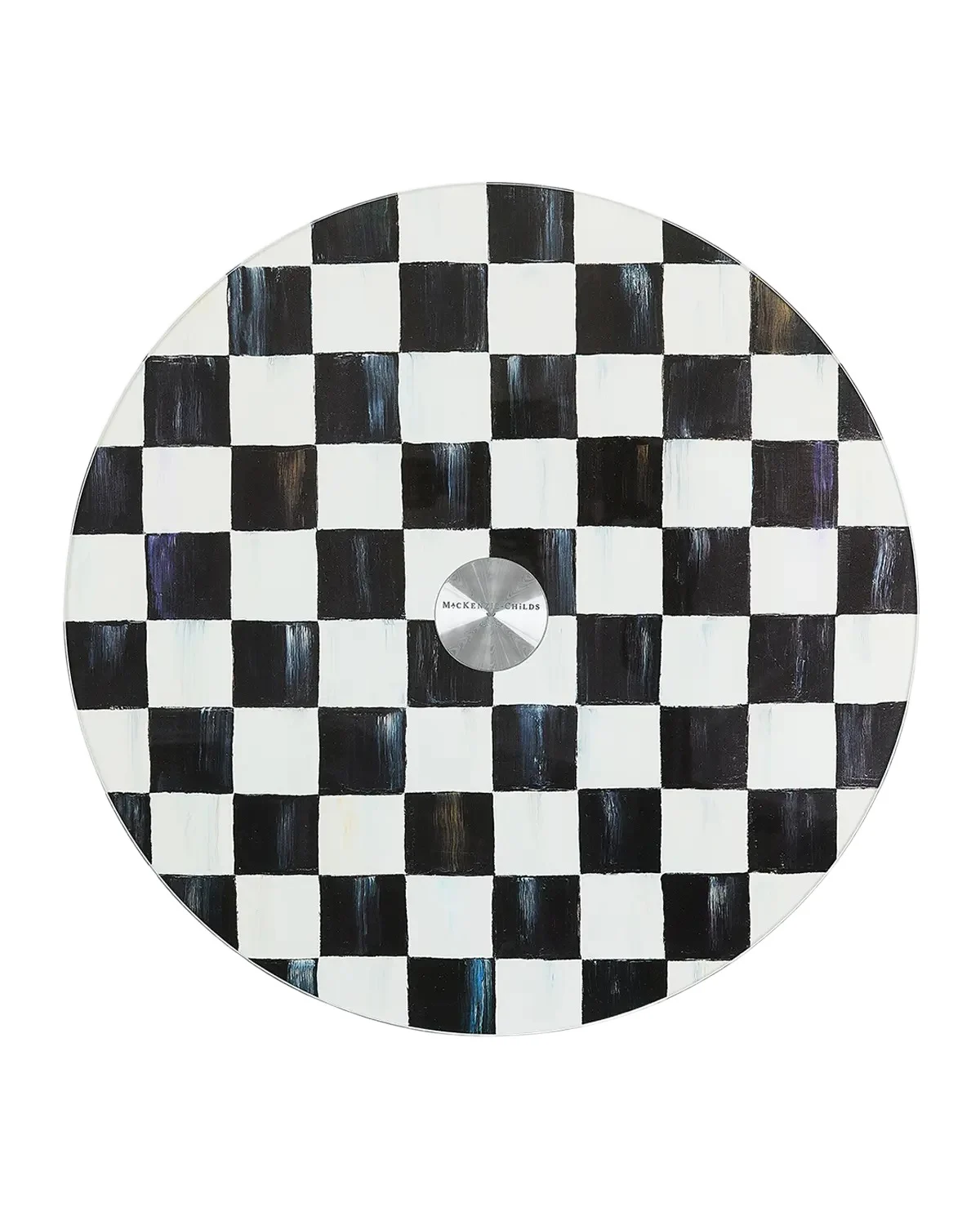 MacKenzie-Childs Courtly Check Glass Lazy Susan