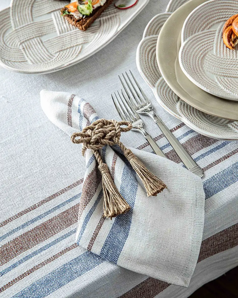 Juliska Danish Stripe Napkins, Set of 4 | Thumbnail 4 Juliska Danish Stripe Napkins, Set of 4 | Thumbnail 4
