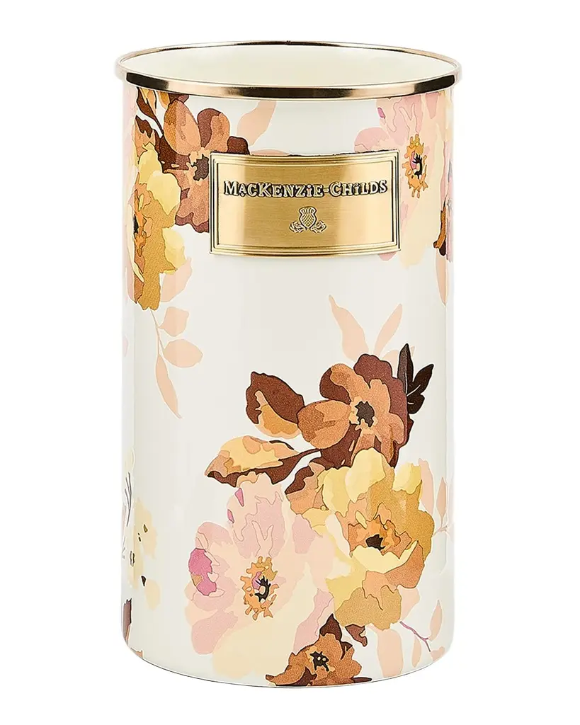 MacKenzie-Childs Wild Rose White Utensil Holder