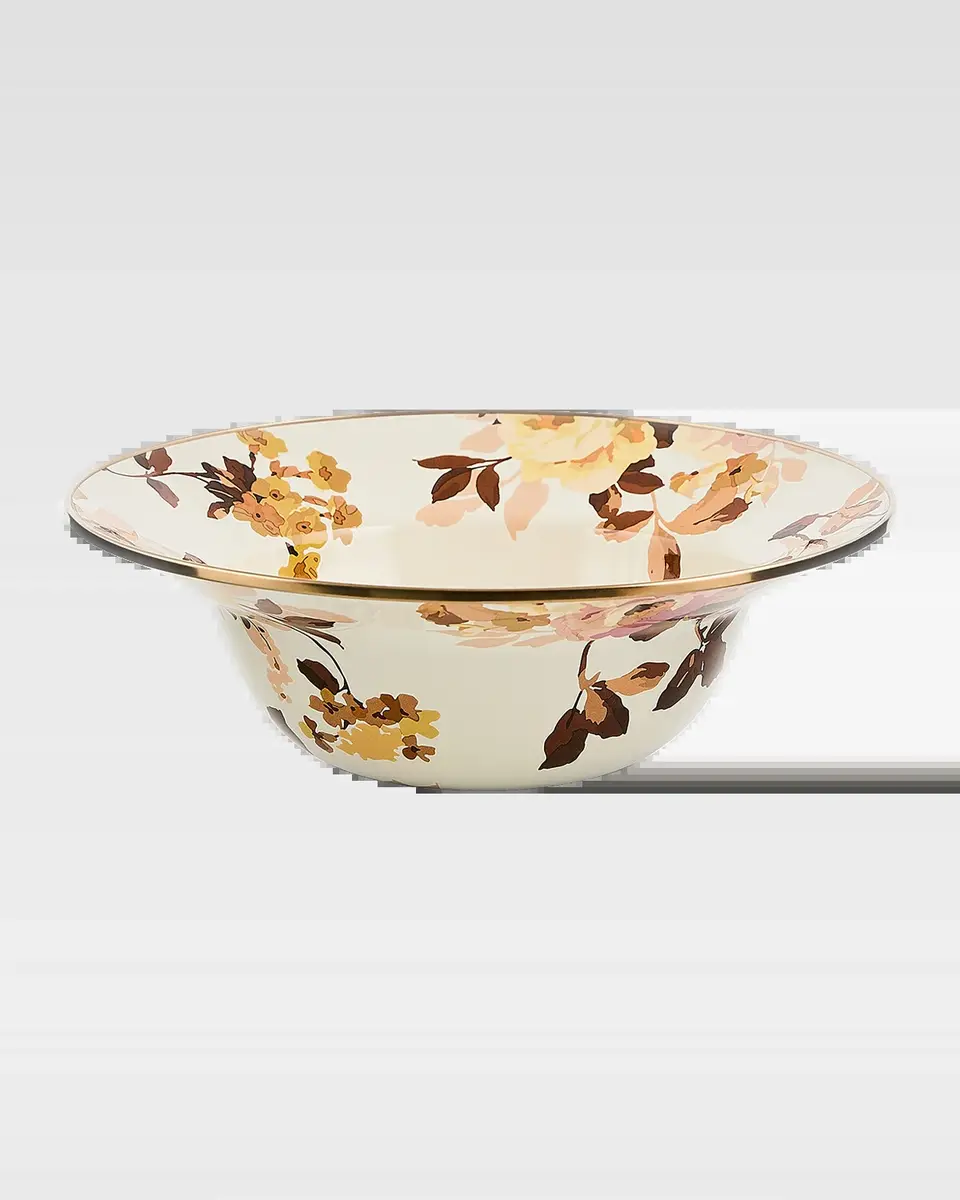 MacKenzie-Childs Wild Rose White Serving Bowl | Thumbnail 2
