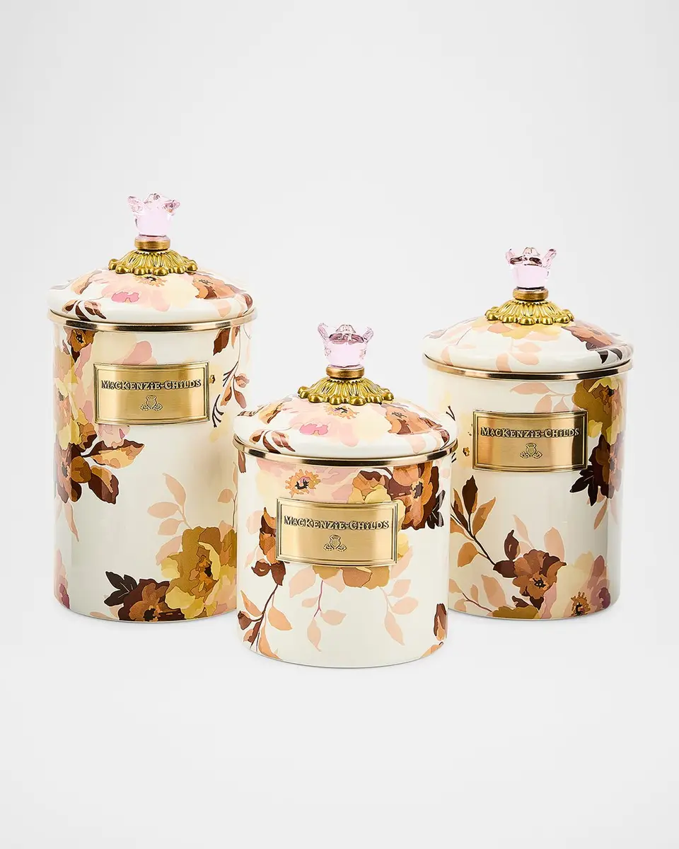 MacKenzie-Childs Wild Rose White Medium Canister | Thumbnail 2 MacKenzie-Childs Wild Rose White Medium Canister | Thumbnail 2