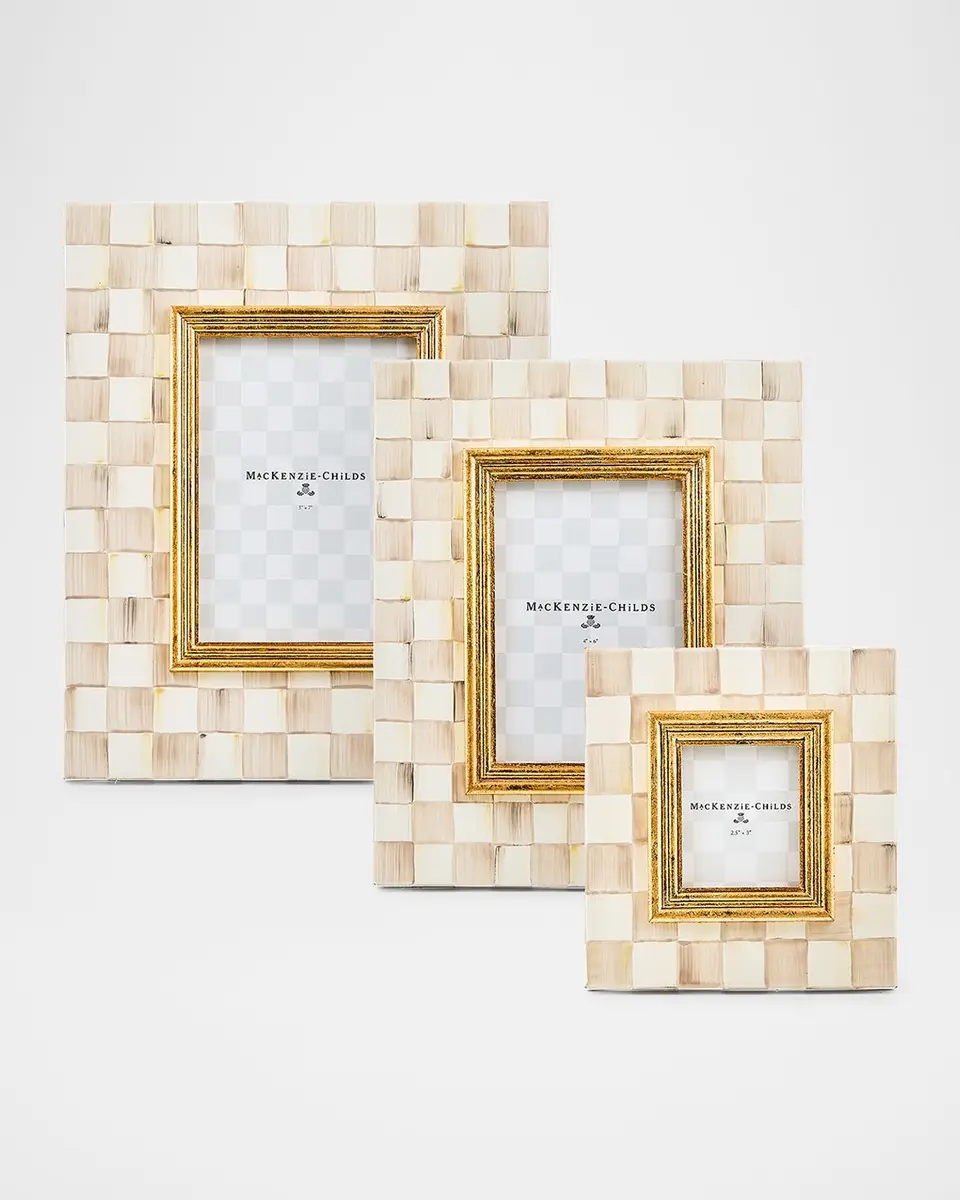 MacKenzie-Childs Mocha Check 2.5" x 3" Picture Frame | Thumbnail 4 MacKenzie-Childs Mocha Check 2.5" x 3" Picture Frame | Thumbnail 4