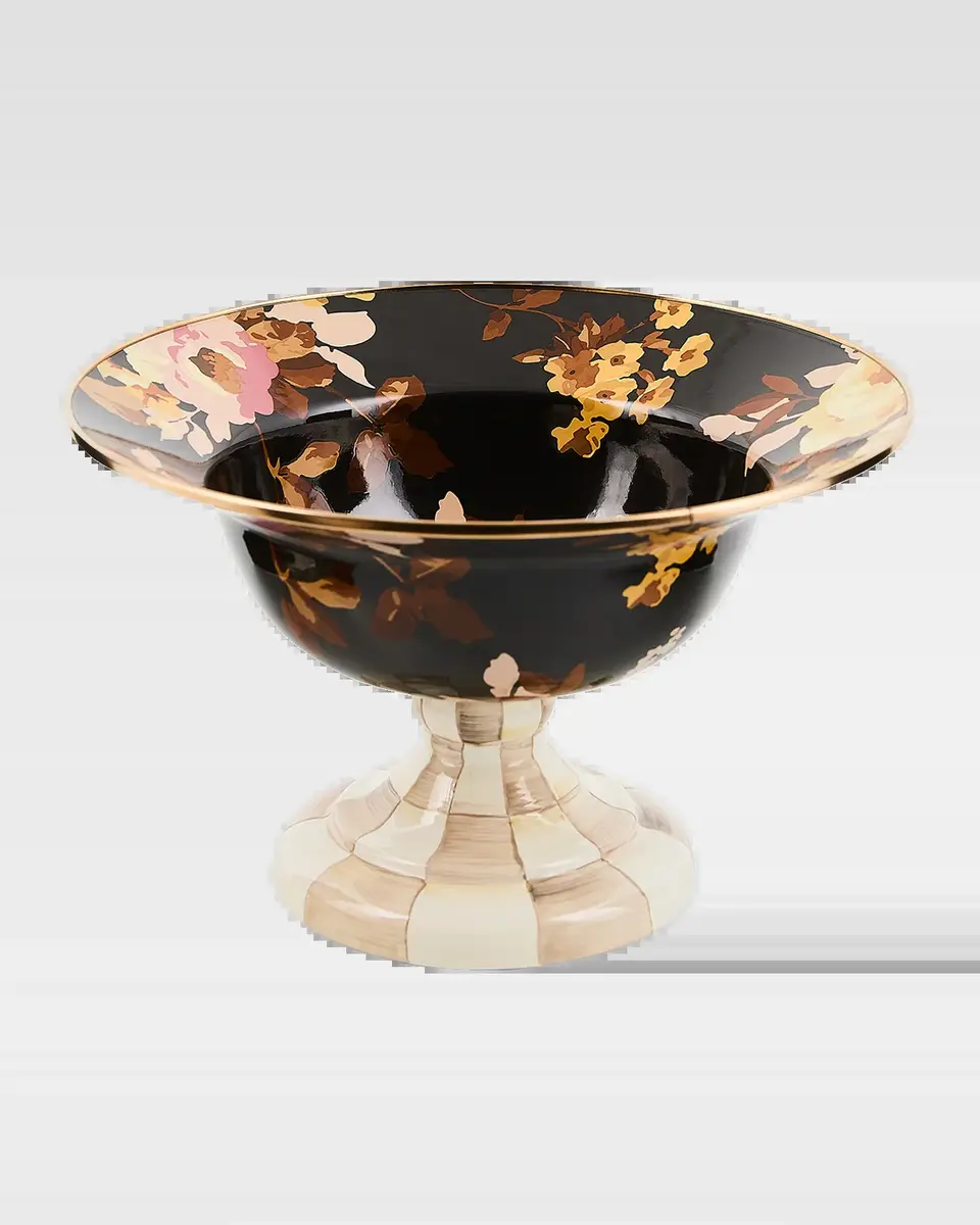 MacKenzie-Childs Wild Rose Mocha Large Compote | Thumbnail 2 MacKenzie-Childs Wild Rose Mocha Large Compote | Thumbnail 2