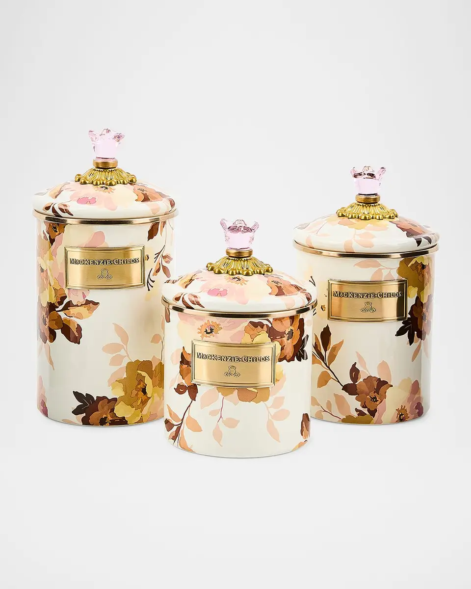 MacKenzie-Childs Wild Rose White Small Canister | Thumbnail 2 MacKenzie-Childs Wild Rose White Small Canister | Thumbnail 2