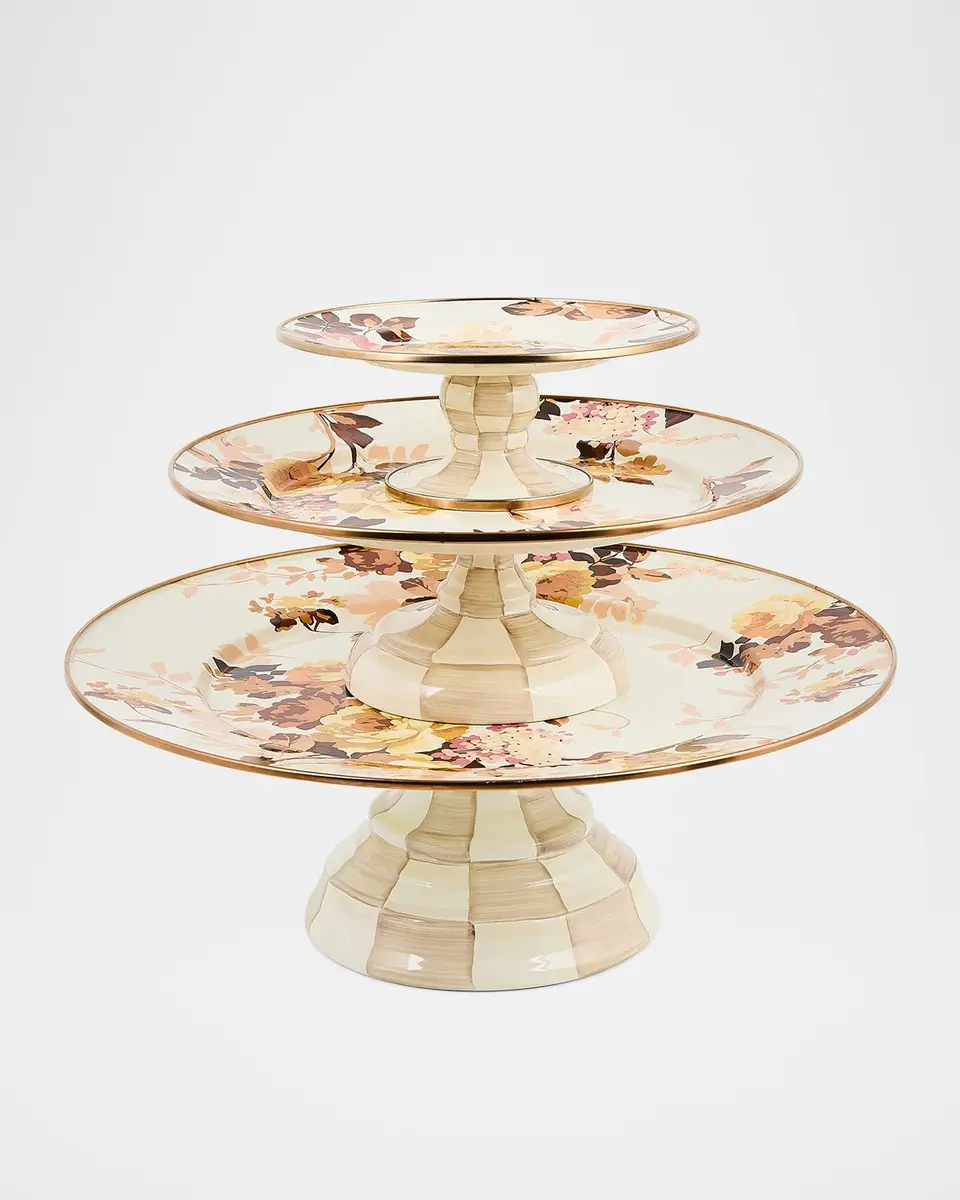 MacKenzie-Childs Wild Rose White Small Pedestal Platter | Thumbnail 3 MacKenzie-Childs Wild Rose White Small Pedestal Platter | Thumbnail 3