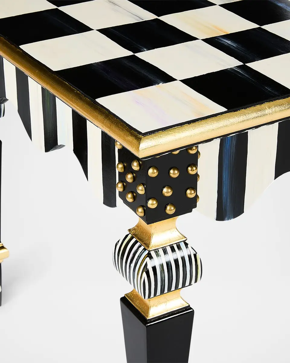 MacKenzie-Childs Courtly Check & Stripe Coffee Table | Thumbnail 2 MacKenzie-Childs Courtly Check & Stripe Coffee Table | Thumbnail 2