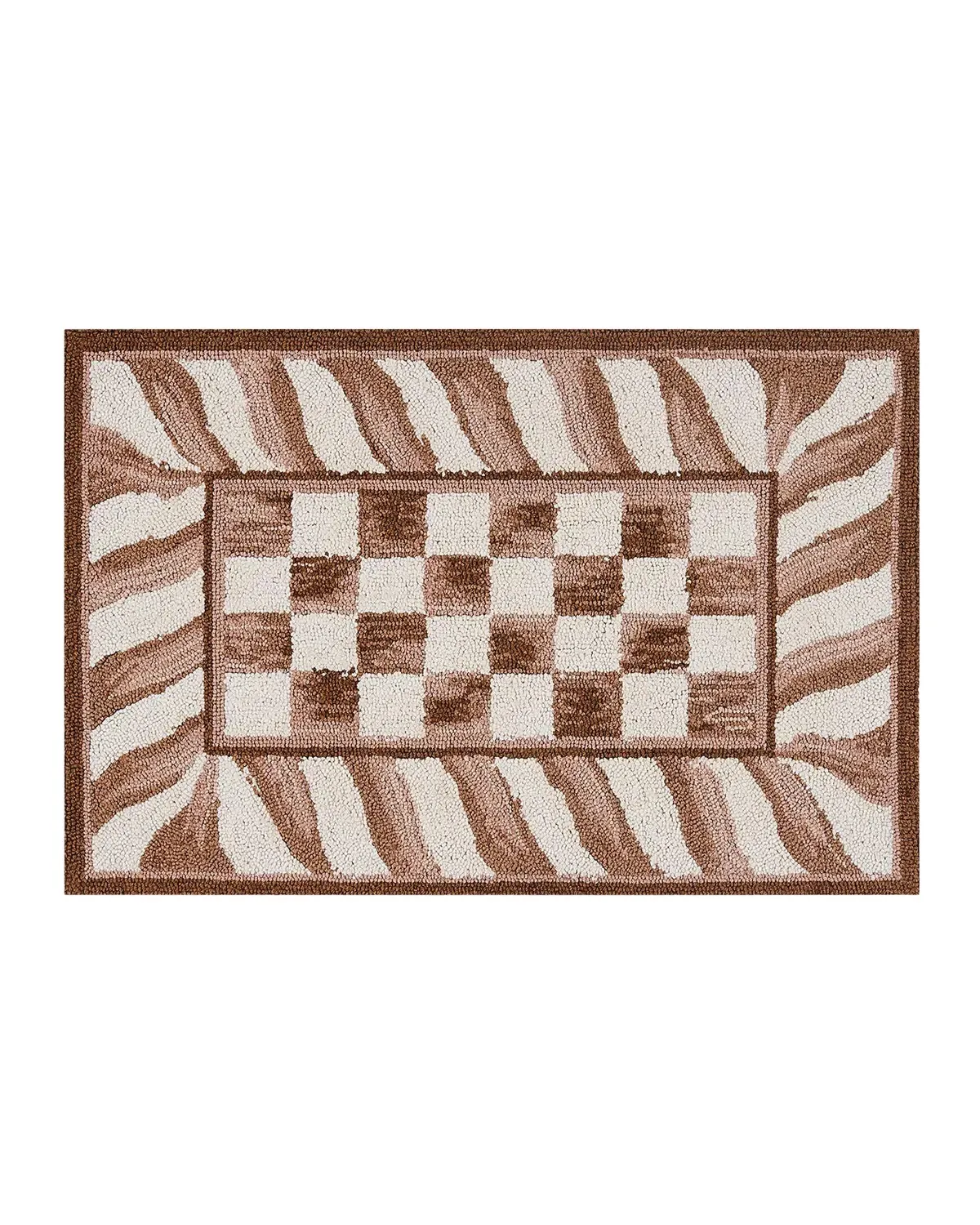 MacKenzie-Childs Mocha Check Rug, 2 ' x 3 '