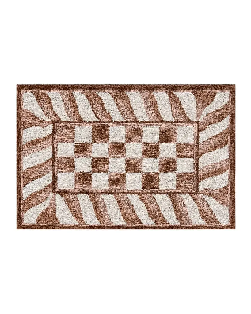 MacKenzie-Childs Mocha Check Rug, 2 ' x 3 '