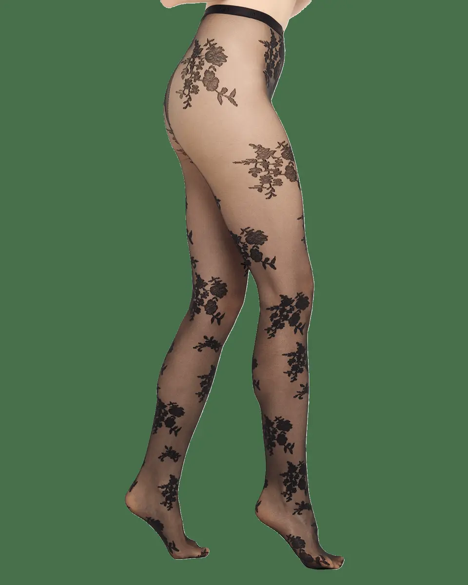 Valentino Garavani Floral Lace Tights | Thumbnail 2 Valentino Garavani Floral Lace Tights | Thumbnail 2