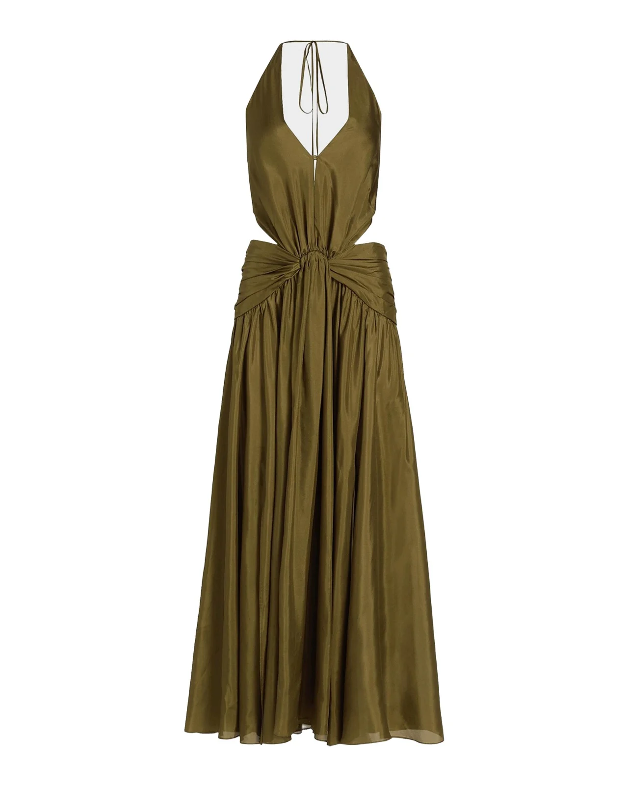 Zimmermann Indra Plunge Halter Maxi Dress