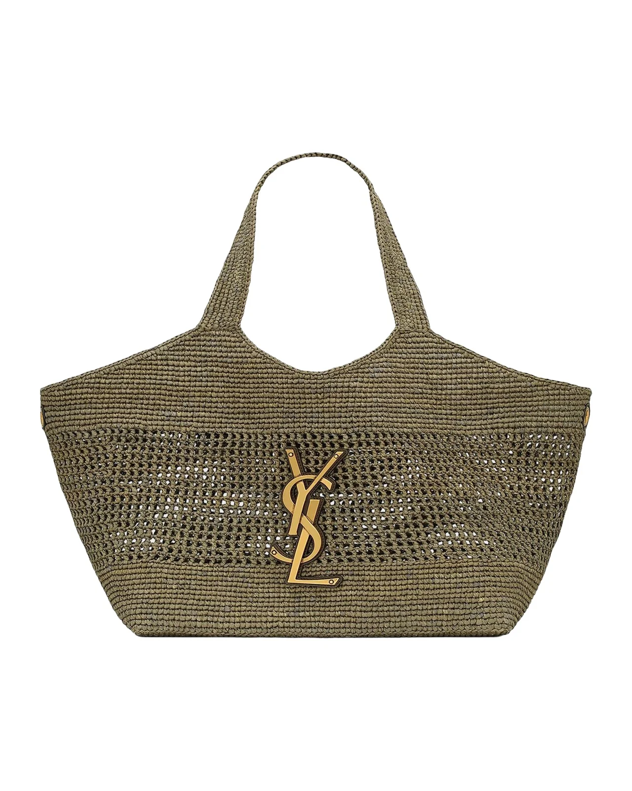 Saint Laurent Icare Medium Crochet Raffia Tote Bag