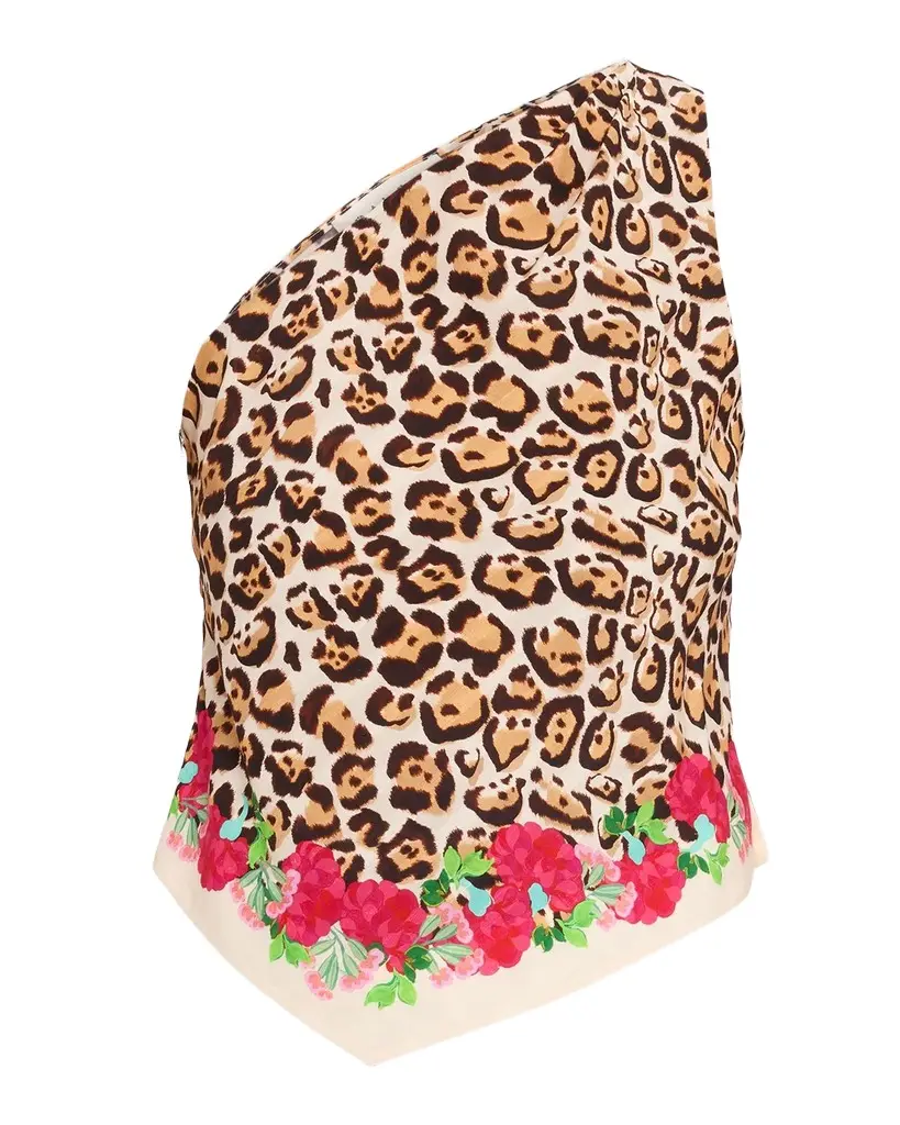 Saloni Madeline Printed One-Shoulder Top | Image 1 Saloni Madeline Printed One-Shoulder Top | Image 1