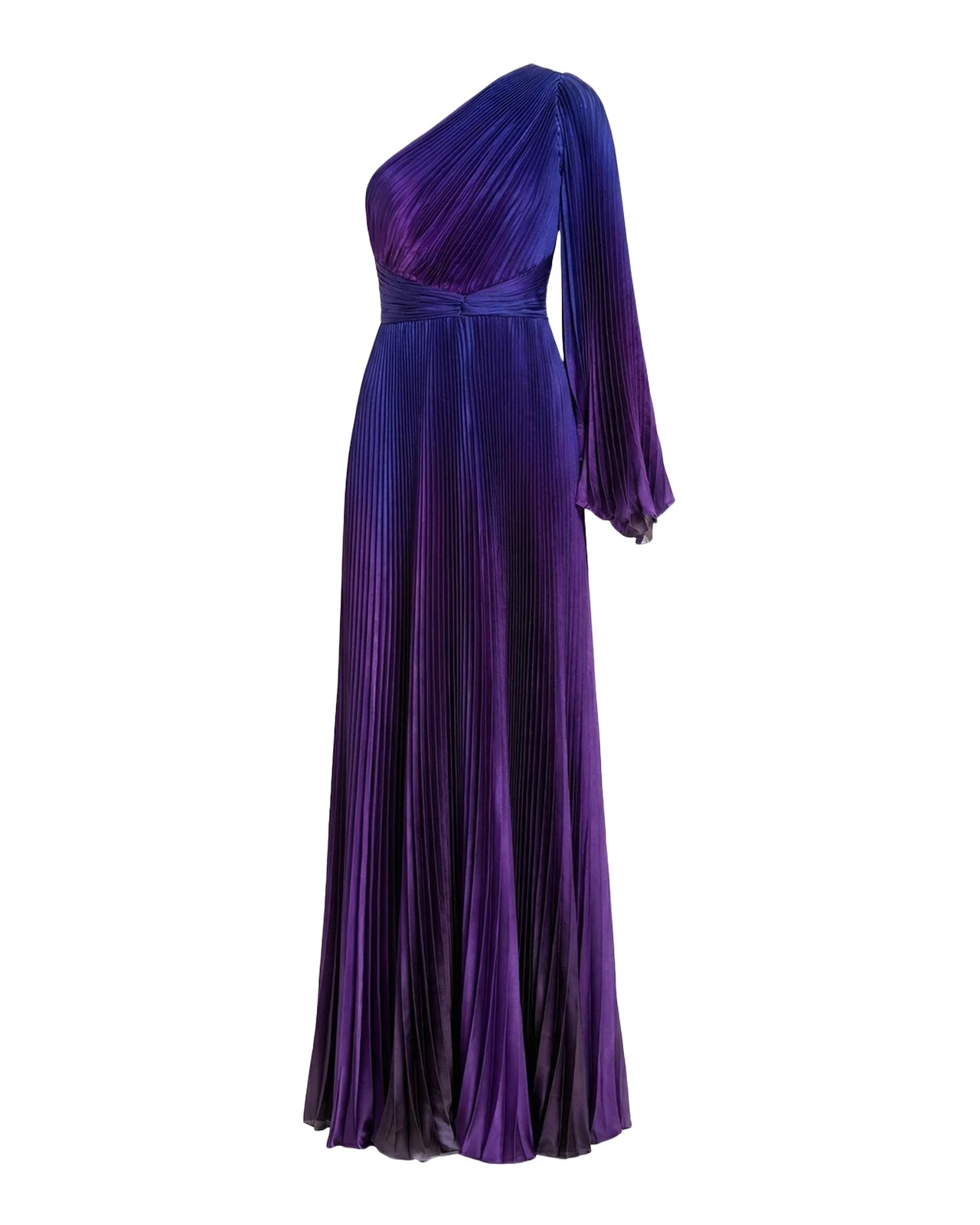 Pleated Charmeuse Ombré Gown Pleated Charmeuse Ombré Gown