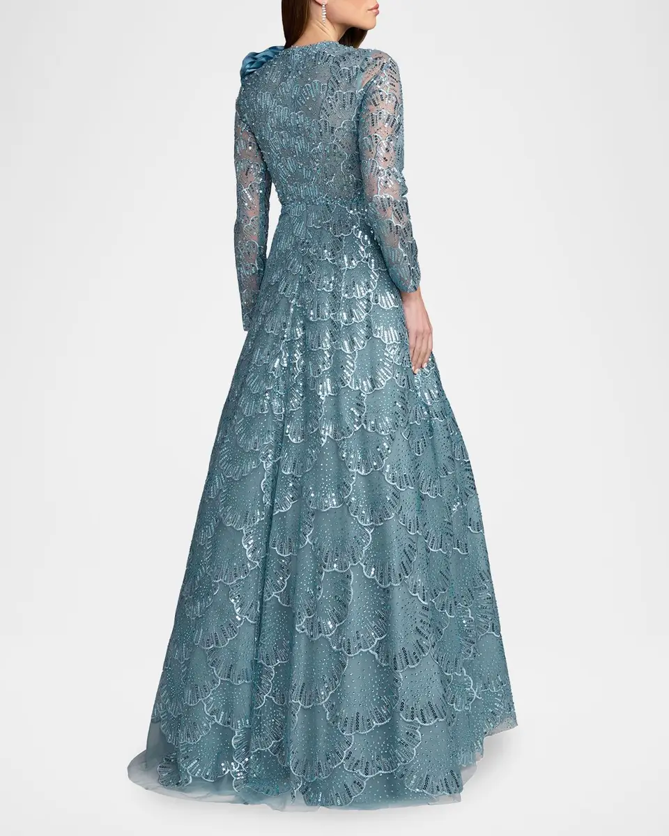 Mac Duggal Beaded Embroidered A-Line Gown | Thumbnail 3 Mac Duggal Beaded Embroidered A-Line Gown | Thumbnail 3